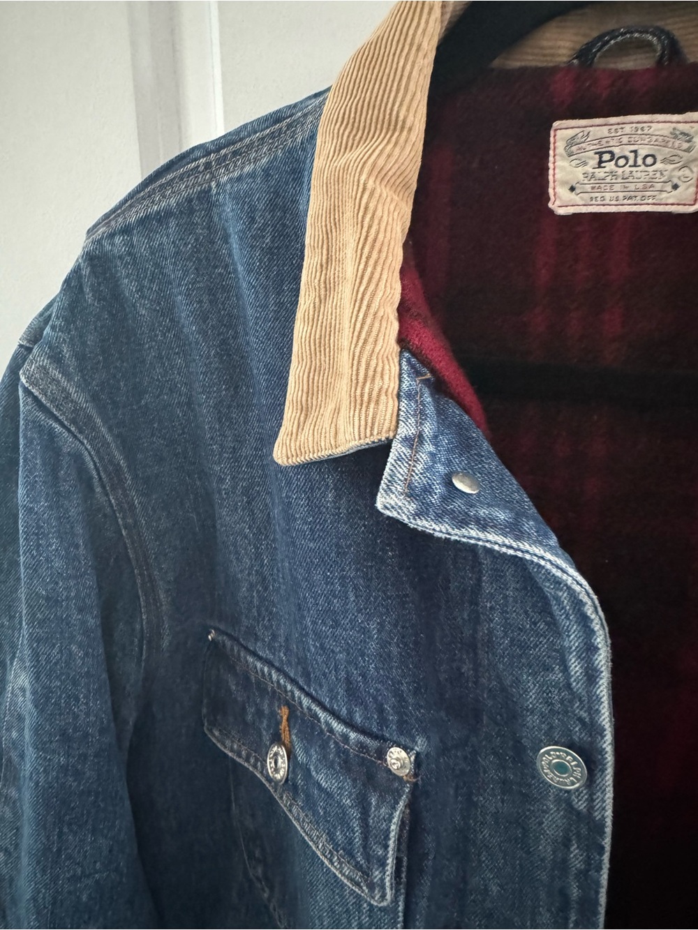 Polo by Ralph Lauren Vintage Denim workwear Jacket with flannel lining - Picture 5 of 5